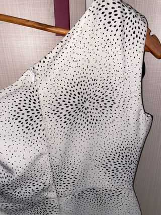 Vestido blanco y negro Bautizo Boda Comunion