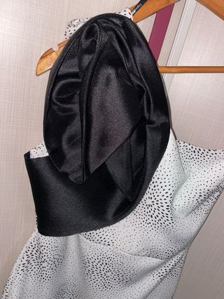 Vestido blanco y negro Bautizo Boda Comunion