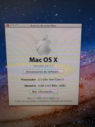 Mac Mini i5 4GB RAM 500GB HD Plata