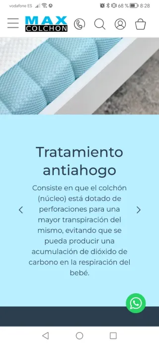 Colchón 70x140 + Sábanas. Max colchón