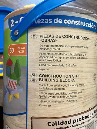 Cubo Construcciones Madera Playtive Junior