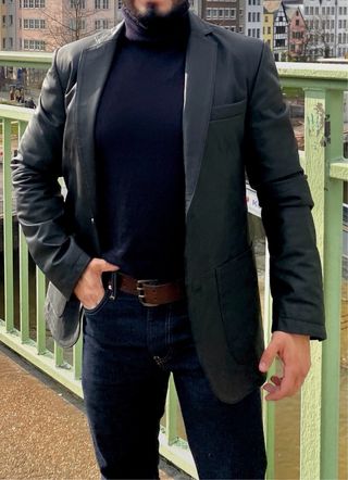 Americana de Cuero para hombre