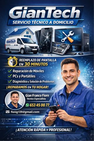 Servicio técnico de moviles, ordenadores y más!!