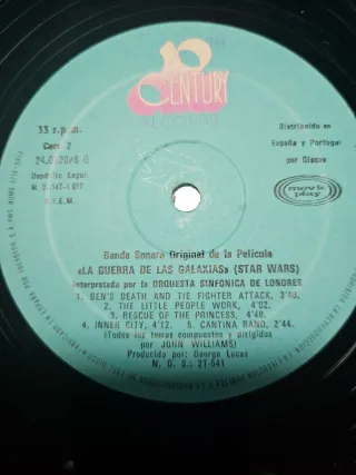 Banda Sonora Star Wars La Guerra de las Galaxias L