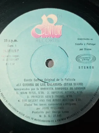 Banda Sonora Star Wars La Guerra de las Galaxias L