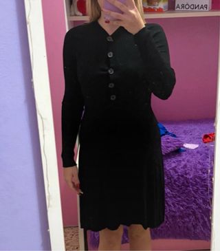 Vestito corto in velluto rosso