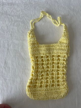 Bolso de crochet amarillo