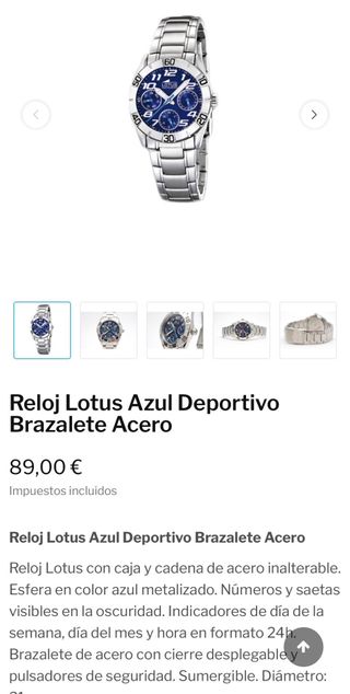 Reloj Lotus Niño