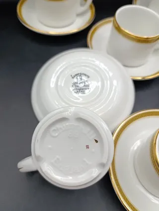 Set 6 Tazas Café Porcelana Churchill