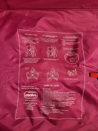 Cuna de viaje Asalvo Baby rosa