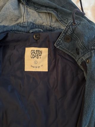 Parka denim capucha y chaleco interior desmotable