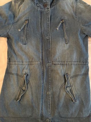 Parka denim capucha y chaleco interior desmotable
