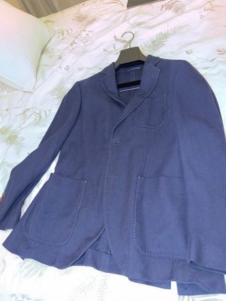 Americana Purificación García Azul Hombre