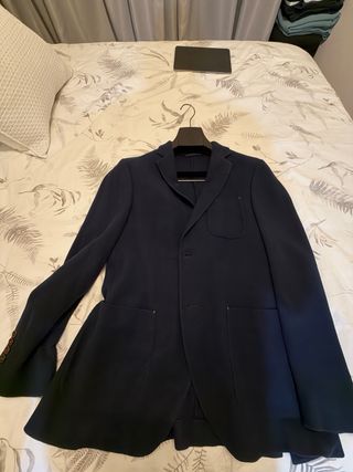 Americana Purificación García Azul Hombre