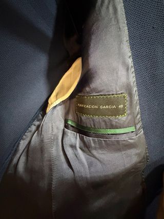 Americana Purificación García Azul Hombre