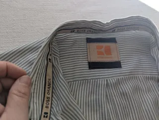 Camisa Hugo Boss rayas blanca y verde