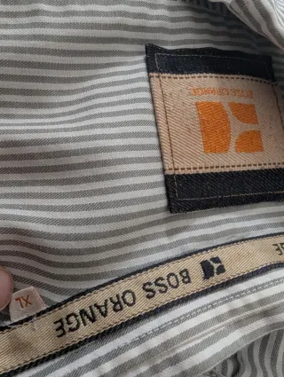 Camisa Hugo Boss rayas blanca y verde