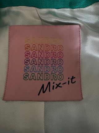 Traje Sandro Chaqueta y Pantalón Verde Azulado