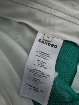 Traje Sandro Chaqueta y Pantalón Verde Azulado