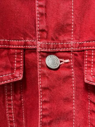 Chaqueta Vaquera Zara Roja Talla XL