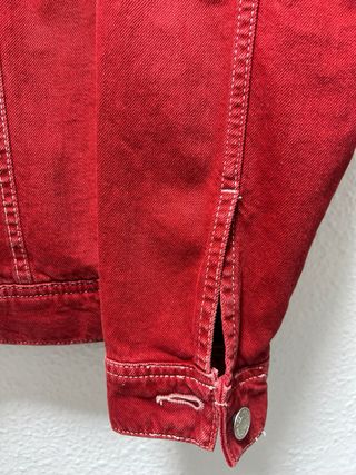 Chaqueta Vaquera Zara Roja Talla XL