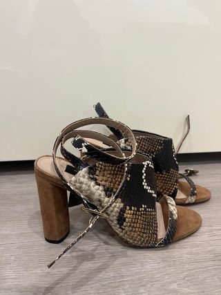 Sandalias Massimo Dutti Piel Serpiente