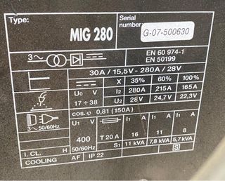 Soldador CDM MIG 280