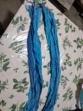 Foulard sfumato blu e azzurro
