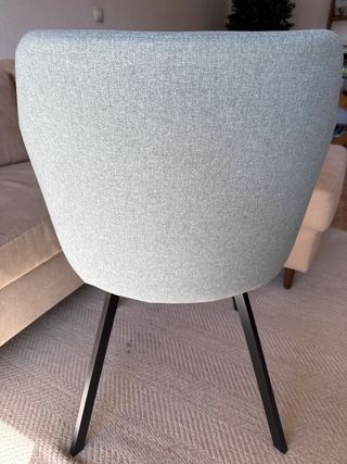 Juego de 2 sillas de comedor grises