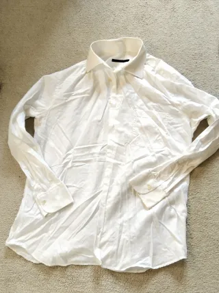 Camisa de vestir blanca hombre