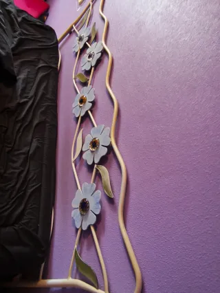 Cabecero Forja Cama 150 Flores moradas