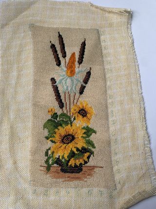 Gobelino hecho a mano listo para enmarcar