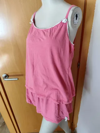 Pijama rosa corto