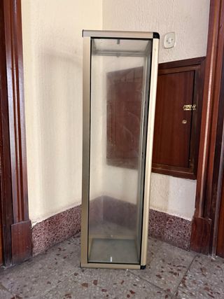 Vitrina Bar Cristal Metálica Dorada