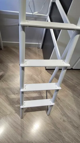 Cama Alta Ikea VITVAL Blanca 90x200