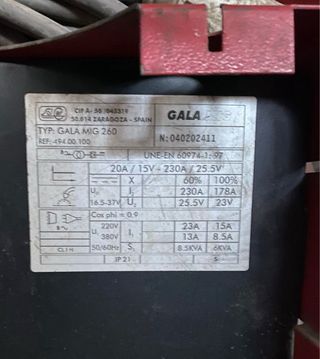 Soldador Gala MIG 260