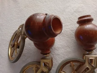 Ruedas Vintage Madera y Metal (3 uds)