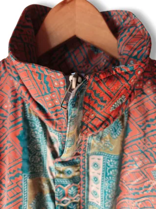 Chaqueta bomber sari seda reciclado única