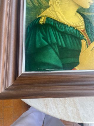 Cuadro Virgen Niña Lámina Tratada