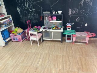 Juego Cocina Infantil y Cuna Bebé