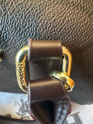 Bolso Coach Marrón con Adorno de Cerezas