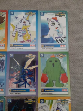 Digimon adventure lote 9 cartas español