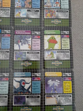 Digimon adventure lote 9 cartas español