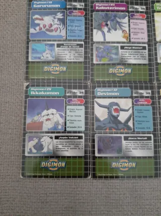 Digimon adventure lote 9 cartas español