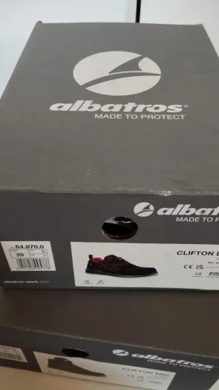 Zapatos de trabajo Albatros negros y rojos