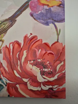 Cuadro Decorativo Primavera Pájaros Flores