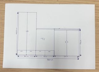 Mueble de salón wengué. gran capacidad