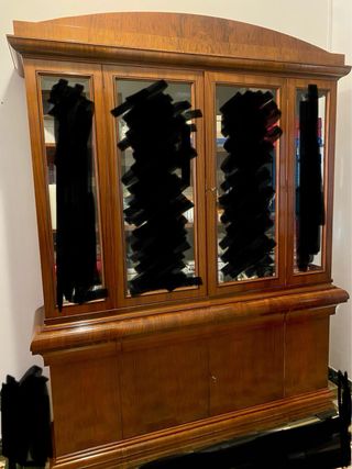 Mueble Vitrina Aparador Antiguo Madera