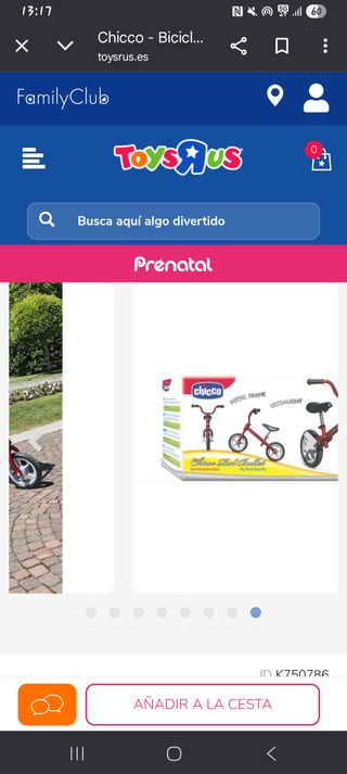 Bici aprendizaje sin pedales Chicco