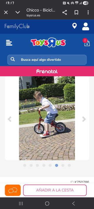 Bici aprendizaje sin pedales Chicco